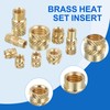 sourcing map 46 Pcs Threaded Inserts, M2 Brass Heat Set