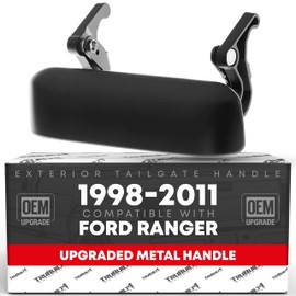 Tailgate Handle Latch | Upgrated Metal - Compatible with 1998-2011 Ford Ranger - Tail Gate Handle Assembly Smooth Black, XL5Z-9943400-AAA, XL5Z-9943400-Metal, 1L5Z9943400AAA, 77872, 90695, FO1915109