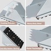 Aluminum Anti-Skid Shoe Kit for Extension Ladders,Rubber Padded Feet,Extension Ladder