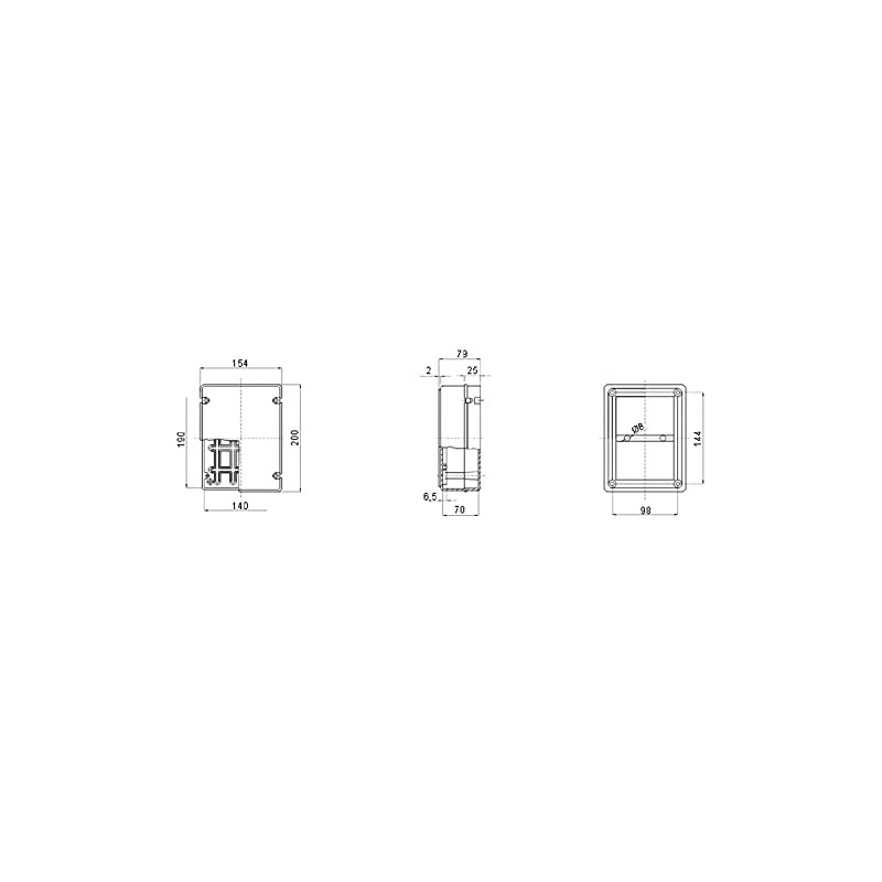 Gewiss GW44207 190mm Outdoor IP56 Junction Box Hinged Lid 190x140x70mm