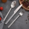 KINGSTONE Forged 30-Piece Silverware Set, Matte Flatware Set for 6,