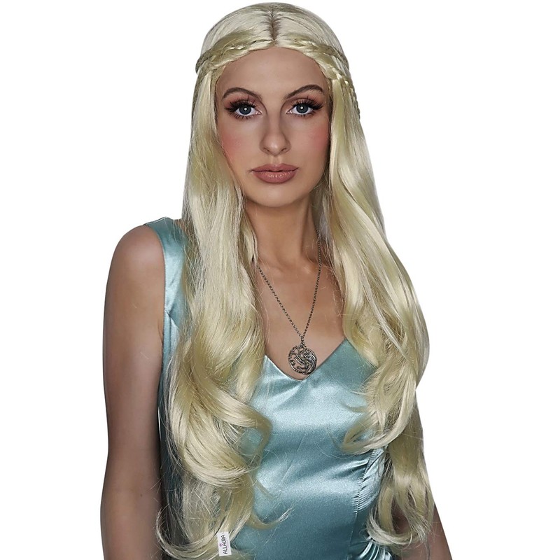 Daenerys Wig + Dragon Pendant + Cap Khaleesi Costume Wigs