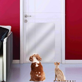 In hand Clear Pet Door Scratch Protector Shield Protect Your Furniture, Heavy Duty Deluxe Flexible Door Guard Cover
