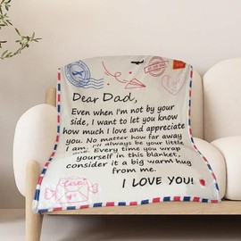 Haru Haru Dad Blanket Gifts from Daughter Son,Daddy Gift for Birthday 50" X 60" Throw Blankets for Bed, Sofa,Cool Presents