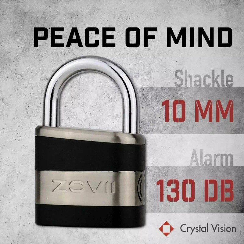 Crystal Vision Weather Proof Anti Theft Loud 130db Hardened Steel