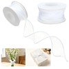 2 Rolls Pearl Edge Chiffon Ribbon 9M White Sheer Organza