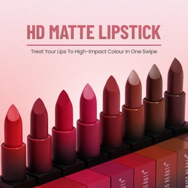 SWISS BEAUTY Hd Matte Pigmented Smudge Proof Lipstick Creamy Matte Long Stay Lipstick, Cute Nude 3.5 g (Pack of 1)