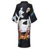 Dandychic Women's Kimono Robes Pagoda Print Kimono Imitation Silk Long