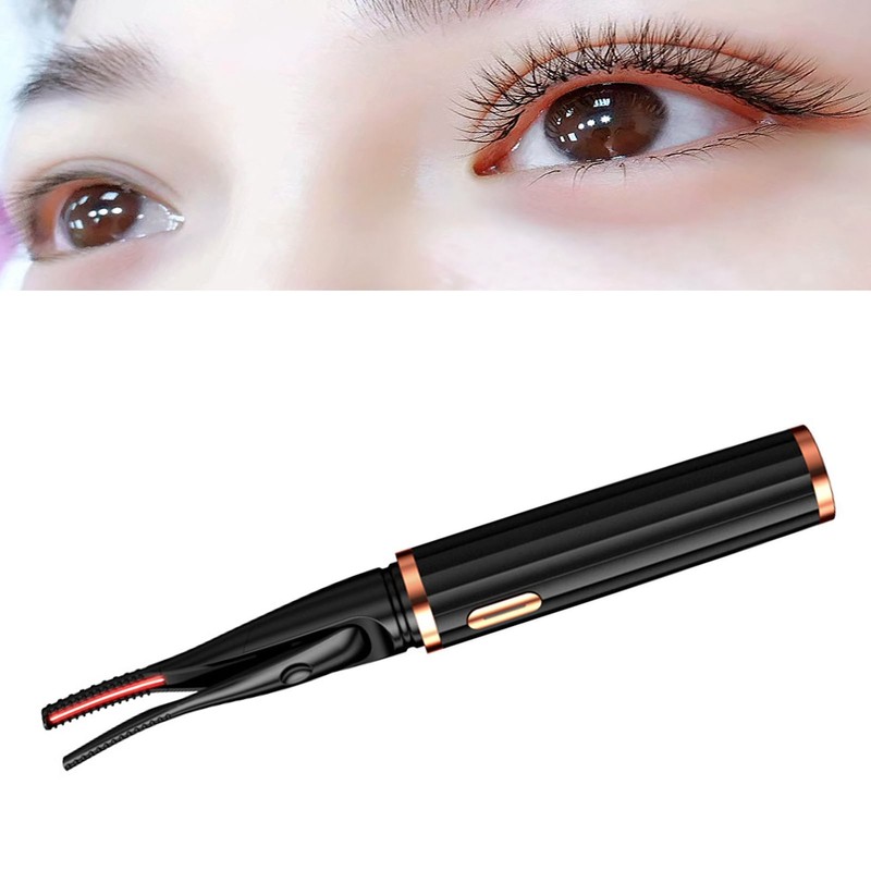 Heated Eyelash Curler 3 Temperature Modes USB Rechargeable Long Lasting