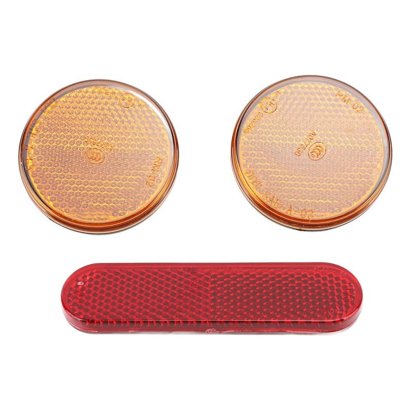 Bicycle Round Reflectors Improved Visibility Universal Fit License Plate Reflector