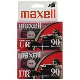 Maxell 108527 Optimally Designed Flat Packs with Low Noise Surface 90 Min Recording Time Per Cassette (2 pack)
