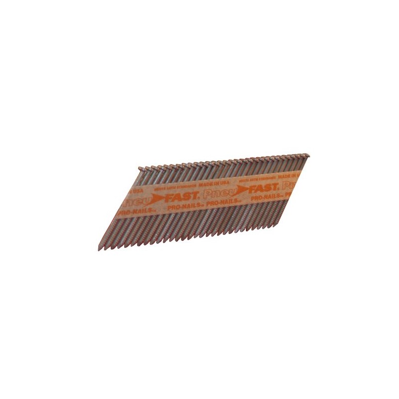 Pneu-Fast SP10DXRHG 3-by-0.120-Inch Tri-Coat Galvanized Ring Clipped Head Nail for