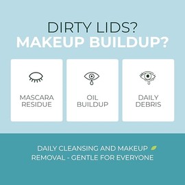 NOVEHA Toallitas para párpados y pestañas | Para picazón, ojos secos, orzuelos y blefaritis, Demodex | Toallitas limpiadoras de ácido hipocloroso suave y natural 0.02% puro, hipoalergénicas y calmantes para ojos sensibles, paquete de 60 unidades