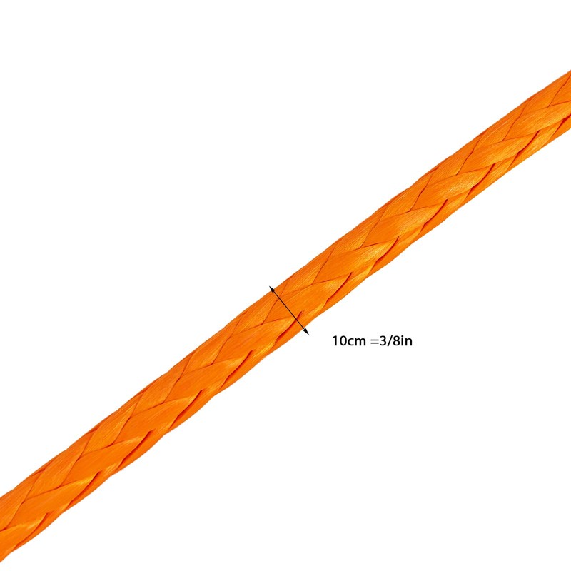 RudiUsoy Synthetic Winch Rope Cable Kit, 3/8'' 100FT 23809LBS Winch