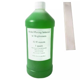 Bright Nickel Plating Solution 1 Quart with Anode, Electroplating