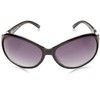 Foster Grant Gafas de lectura ovaladas para mujer, Negro/Transparente, 62