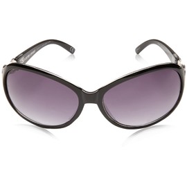 Foster Grant Gafas de lectura ovaladas para mujer, Negro/Transparente, 62 mm
