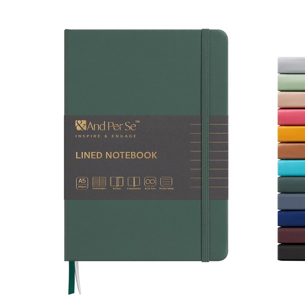 &And Per Se Lined Journal Notebook, 160 Pages, A5 5.7