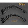 2 Pack Molex to 3 Pin or 4 Pin Fan