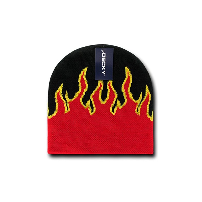DECKY Fire Beanie, Black/Red