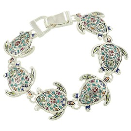 Arras Creations Fashion Trendy Mosaic Design Turtle Bracelet For Women / AZBRSEU783-AMX