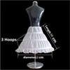 LYSINK Kids Petticoat Single Layer Solid White 3 Hoop Ruffle