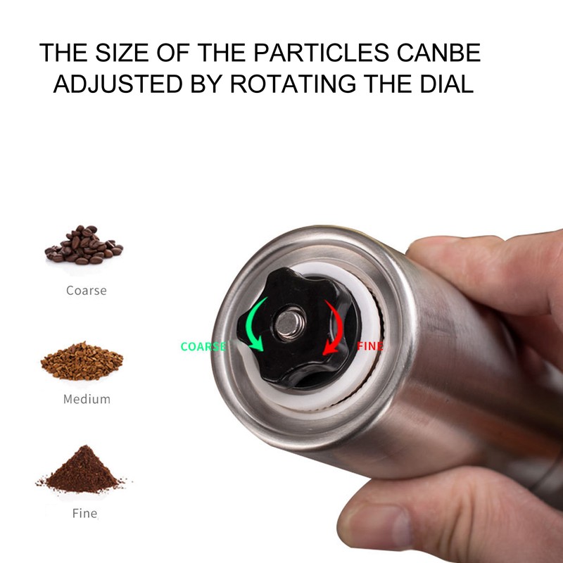 Manual Coffee Grinder Stainless Steel Conical Burr Bean with Hand