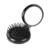 1st Choice Folding Hair Brush with Mirror,Round Mini Compact Massage