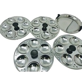 Tabakh IC-226 Stainless Steel Idli Cooker with 4-Rack Idly Stand & Multi Purpose Plate, Makes 24 Idlis