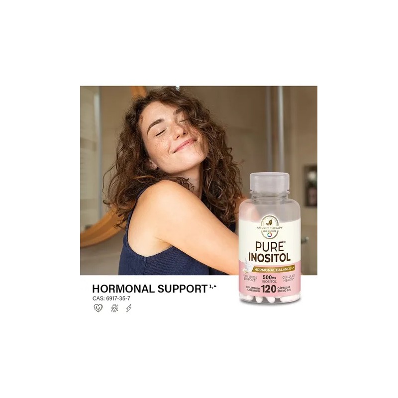 Nature's Therapy Inositol Puro, Balance Hormonal, 100% Natural,Sin sabor