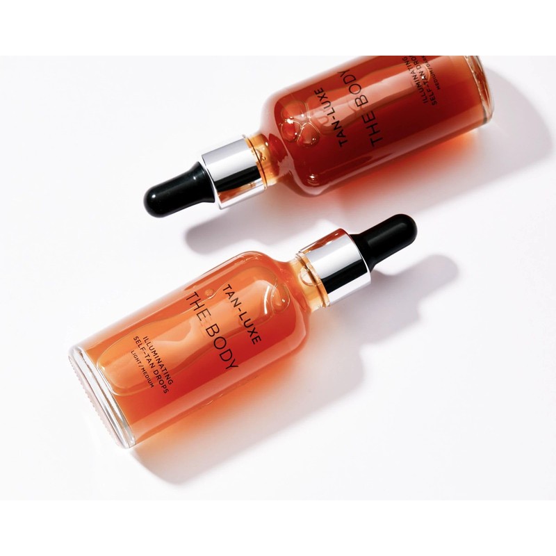 Tan-Luxe The Body Illuminating Self-Tan Drops, Customizable Self Tanning Serum,