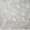 Modern Hexagon Taupe Metallic Fabric Textured Wallpaper Geometric 3D
