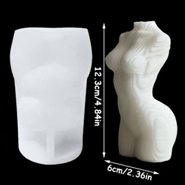 TOPYS 3D Women Human Torso Goddess Body Silicone Candle Mold, DIY Geometric Female Body Candle Molds for Wax Aromatherapy Making Holiday Gifts Candle Mold Home Decoration TOPYS -20230212-3
