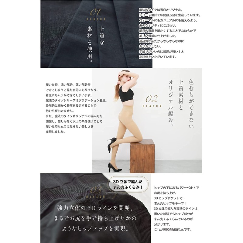 Magic Tights Women's Compression Tights, Strong Compression, Just Put On