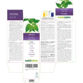 Nettle (Urtica dioica) Leaves and Roots Alcohol-Free Mother Tincture Naturalma - Liquid Extract Drops 500 ml - Food Supplement - Vegan