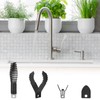 5pcs Drain Snake Drill Attachment Kit, 4 Shapes Manganese Steel
