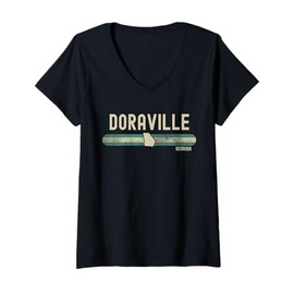 Womens Doraville GA | Georgia | Travel & 80s Style V-Neck T-Shirt