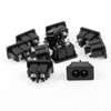 sourcing map 10 Pcs Panel Mount Male IEC320 C8 Power