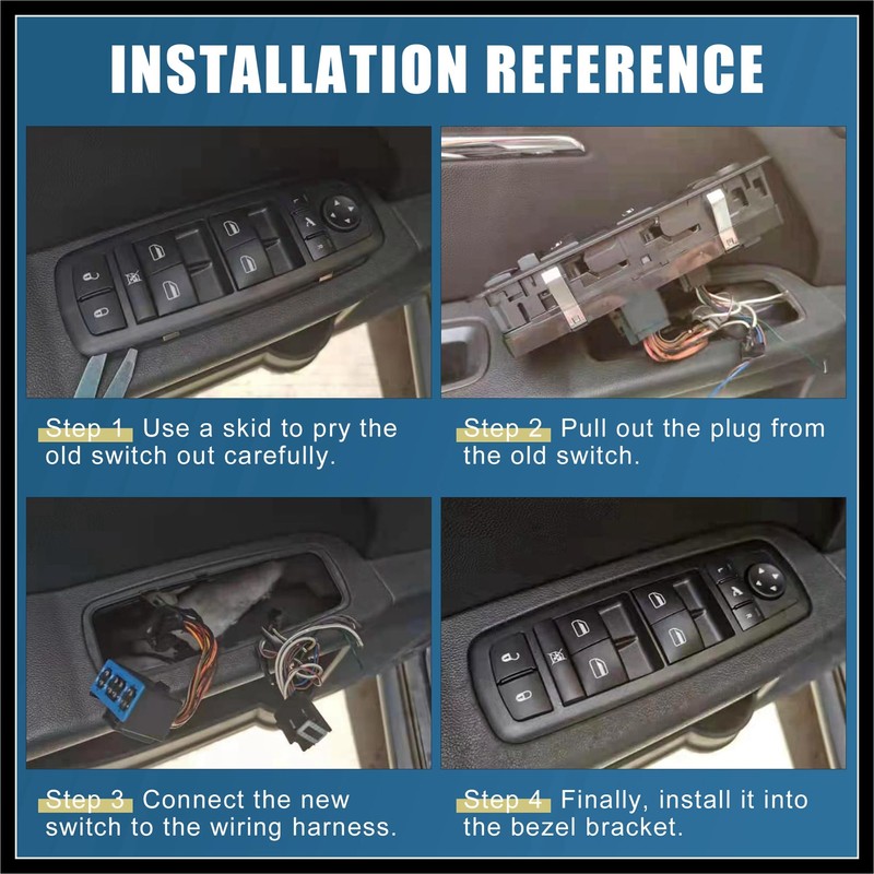 Hihaha 68110866AA 68110866AB Front Left Side Car Power Window Switch