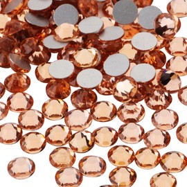 Jollin Glue Fix Crystal Flatback Rhinestones Glass Diamantes Gems for Crafting Nail Art Crafts Decorations Clothes Shoes 4.8mm (ss20 576pcs, Champagne)