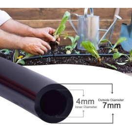 MIXC 100ft 1/4 inch Blank Distribution Tubing Drip Irrigation Hose Garden Wateri