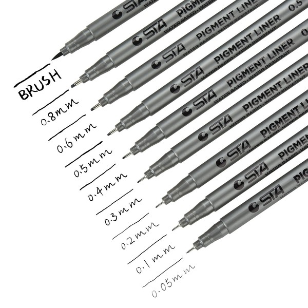 Premium Fine Liner Pens Set, Office Documents For Sketching, Artist