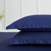 Bianca 200 Thread Count Cotton Percale Oxford Pillowcase Pair Navy
