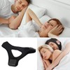 1Set 2Pcs Black Snoring Aids for Men Chin Strap for