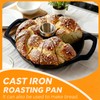 IPROUDER Cast Iron Chicken Roaster, Pre-Seasoned Vertical Poultry Roaster with