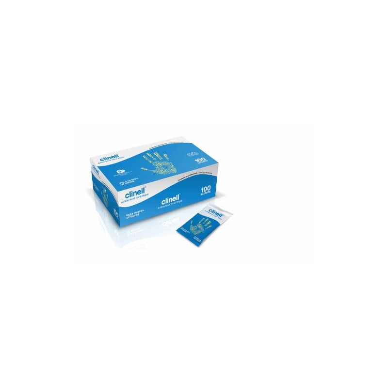 Clinell Antibacterial Hand Wipes 100 Wipes