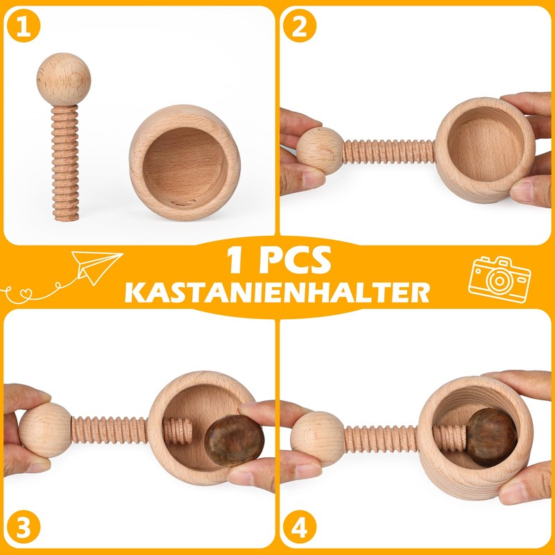 DazSpirit Chestnut Drill Set, Hand Drill Chestnuts with Hand Drill