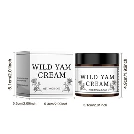 Dyceittdia 2pcs Wild Yam Cream, Yam Root Body Cream, Yam Root Moisturiser, Improves Sleep, Skin Tightening, Body Care Conditioning Cream, 2 Pieces x 60 g, Cream4