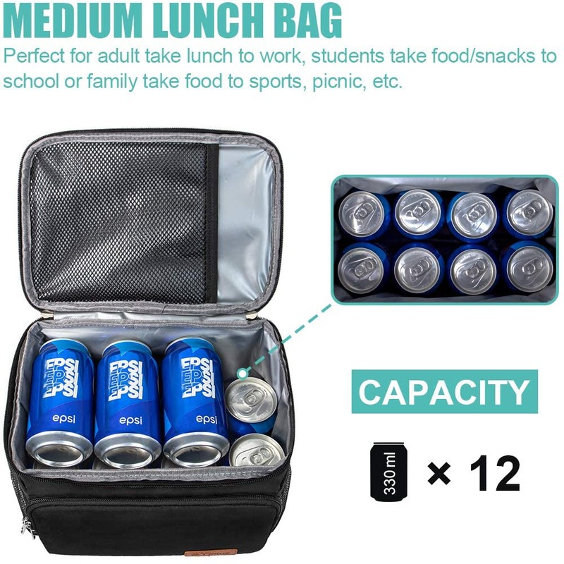 Tiblue Insulated Lunch Bag for Women/Men, Reusable Lunch Box for