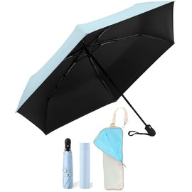 Angels Closet, 2024 Version Folding Umbrella, Auto Open & Close, Lightweight, 7.8 oz (220 g), Durable, For Both Sunny and Rainy Weather, 100% UV Protection, Fully Blackout, Windproof, Waterproof,